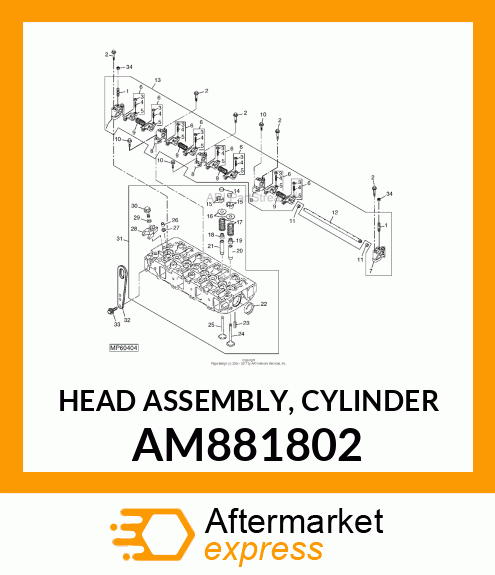 HEAD ASSEMBLY, CYLINDER AM881802