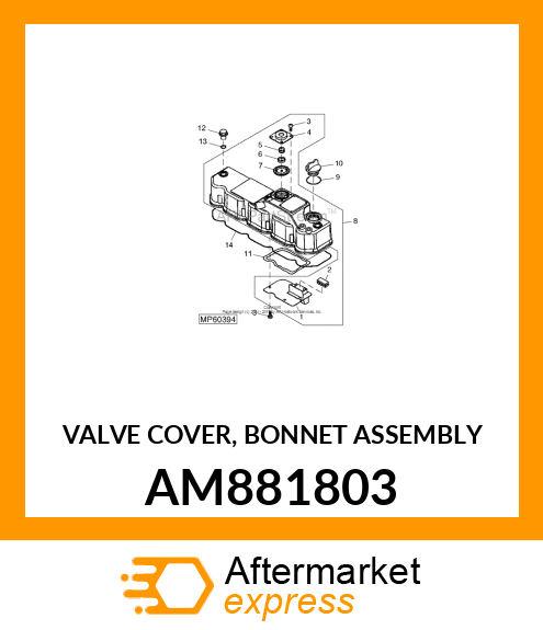 VALVE COVER, BONNET ASSEMBLY AM881803