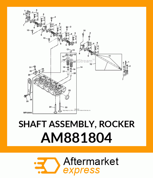 SHAFT ASSEMBLY, ROCKER AM881804