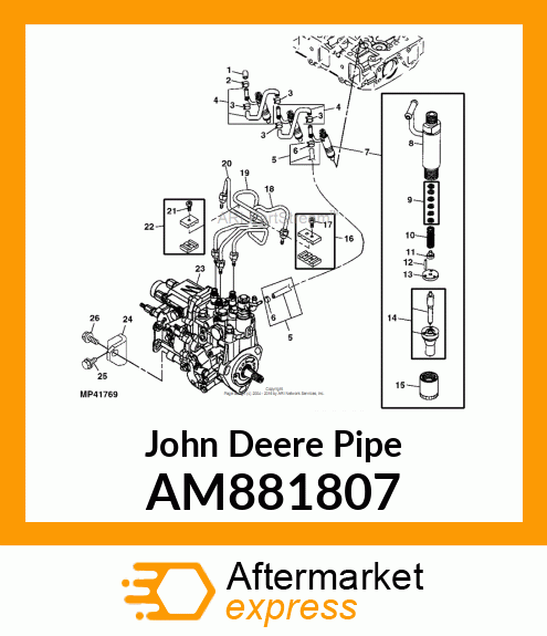 PIPE ASSEMBLY, RETURN AM881807