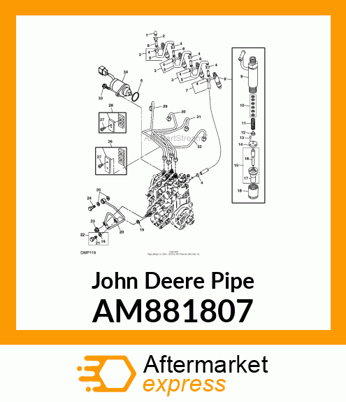 PIPE ASSEMBLY, RETURN AM881807