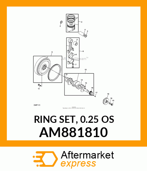 RING SET, 0.25 OS AM881810