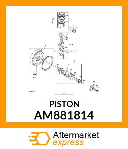 PISTON ASSEMBLY AM881814