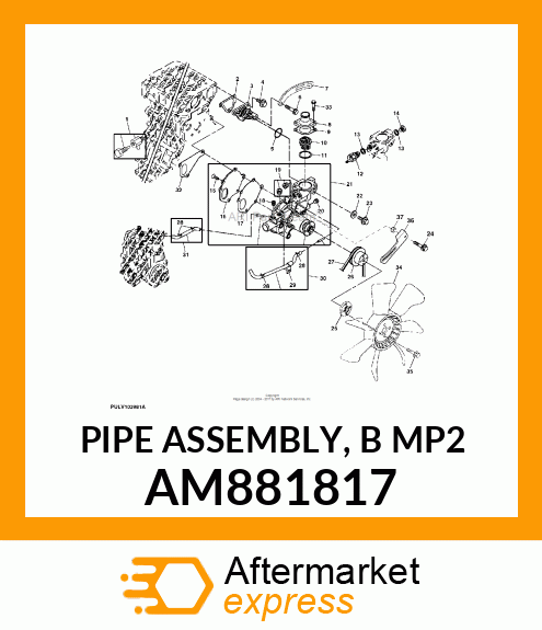 PIPE ASSEMBLY, B MP2 AM881817