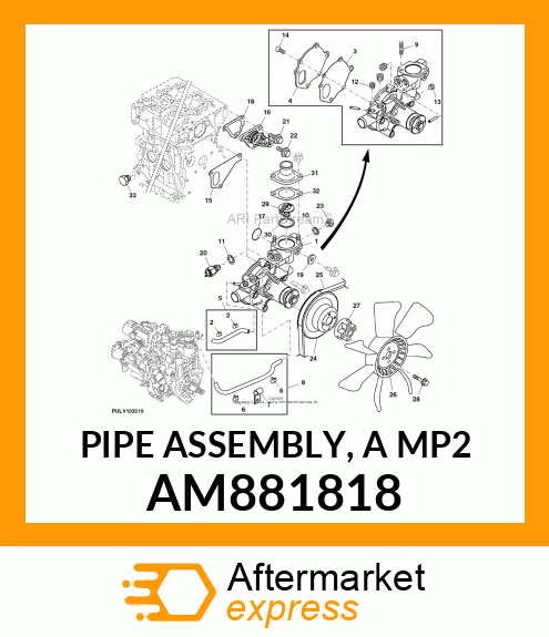 PIPE ASSEMBLY, A MP2 AM881818