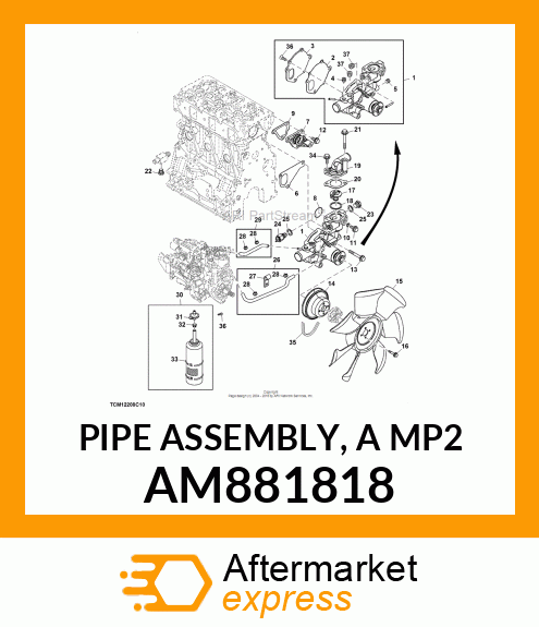 PIPE ASSEMBLY, A MP2 AM881818