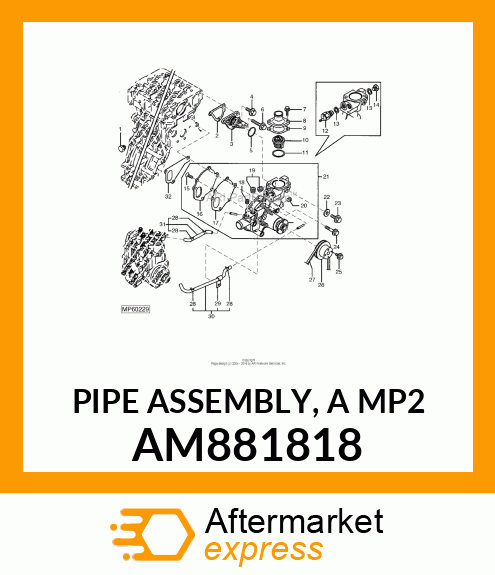 PIPE ASSEMBLY, A MP2 AM881818