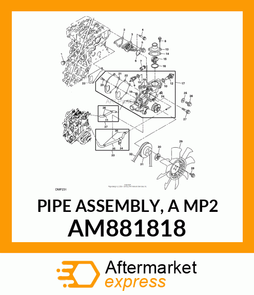 PIPE ASSEMBLY, A MP2 AM881818