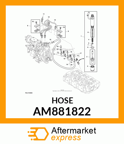 PIPE ASSEMBLY, RETURN AM881822