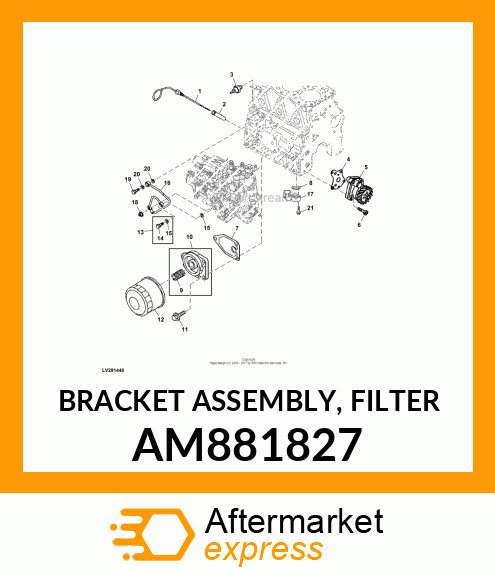 BRACKET ASSEMBLY, FILTER AM881827