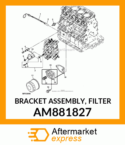 BRACKET ASSEMBLY, FILTER AM881827