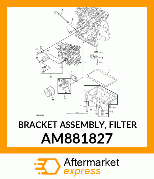 BRACKET ASSEMBLY, FILTER AM881827