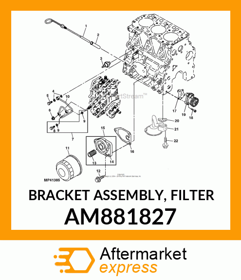 BRACKET ASSEMBLY, FILTER AM881827