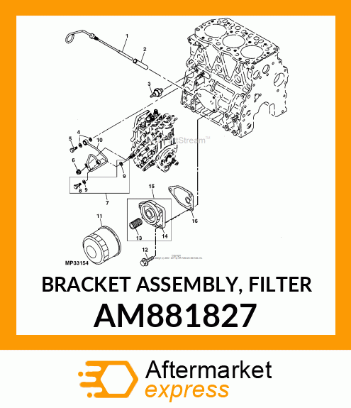 BRACKET ASSEMBLY, FILTER AM881827