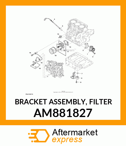 BRACKET ASSEMBLY, FILTER AM881827