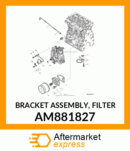 BRACKET ASSEMBLY, FILTER AM881827