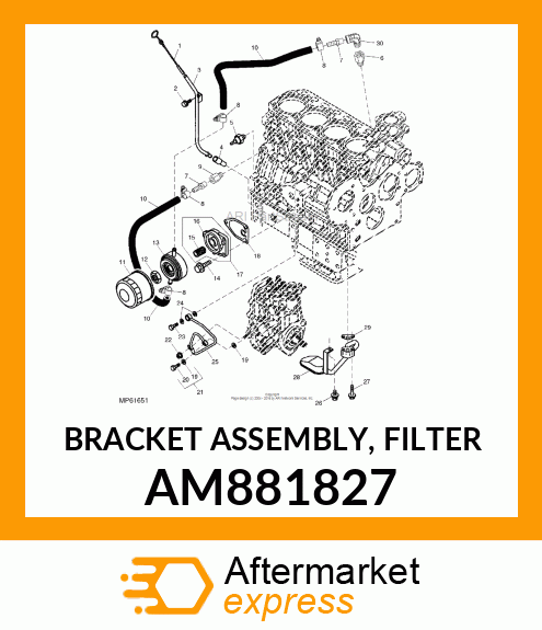 BRACKET ASSEMBLY, FILTER AM881827