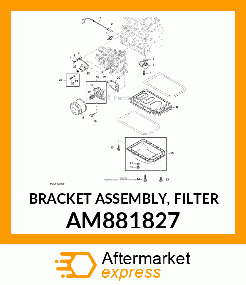 BRACKET ASSEMBLY, FILTER AM881827