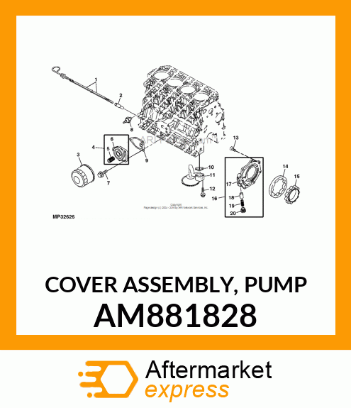 COVER ASSEMBLY, PUMP AM881828