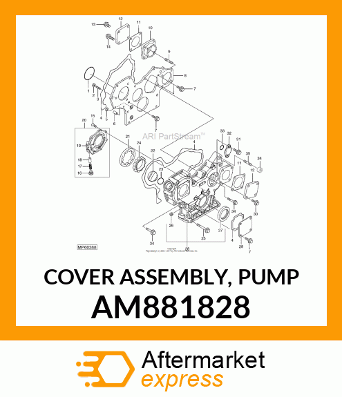 COVER ASSEMBLY, PUMP AM881828