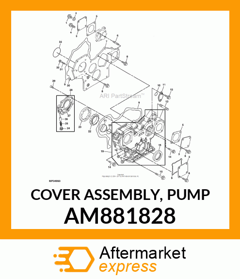 COVER ASSEMBLY, PUMP AM881828