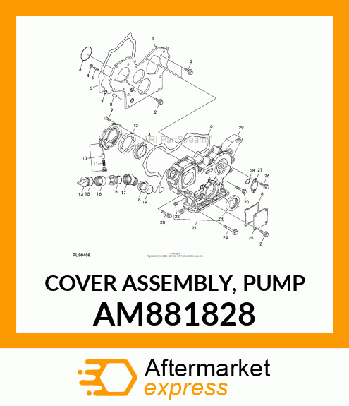 COVER ASSEMBLY, PUMP AM881828