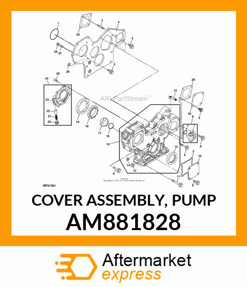 COVER ASSEMBLY, PUMP AM881828