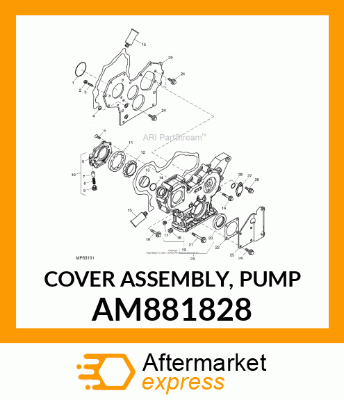 COVER ASSEMBLY, PUMP AM881828