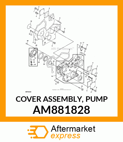 COVER ASSEMBLY, PUMP AM881828