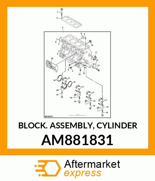 BLOCK ASSEMBLY, CYLINDER AM881831