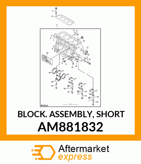 SHORT BLOCK AM881832