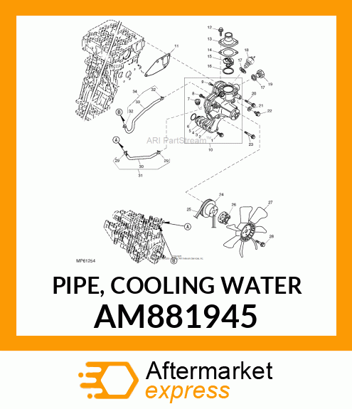 PIPE, COOLING WATER AM881945