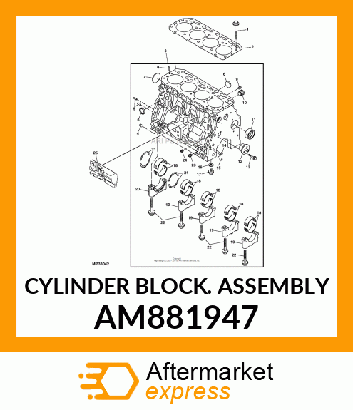 CYLINDER BLOCK ASSEMBLY AM881947