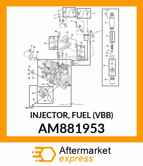 INJECTOR, FUEL (VBB) AM881953