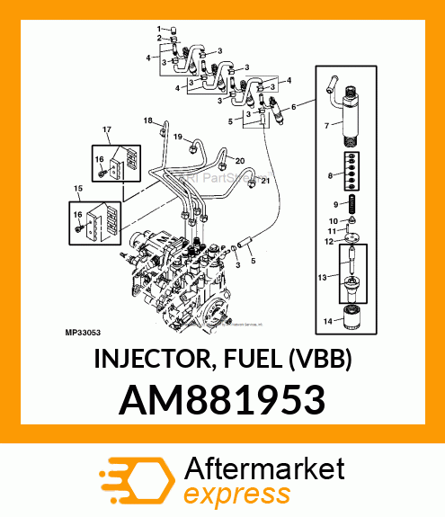 INJECTOR, FUEL (VBB) AM881953