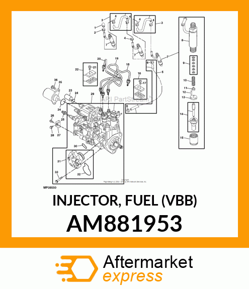 INJECTOR, FUEL (VBB) AM881953