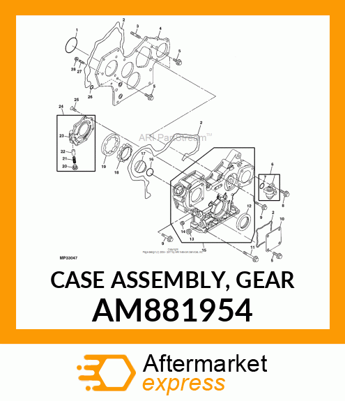 CASE ASSEMBLY, GEAR AM881954