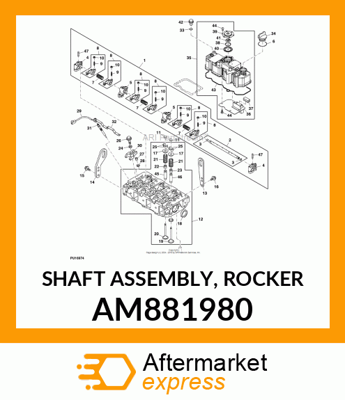 SHAFT ASSEMBLY, ROCKER AM881980