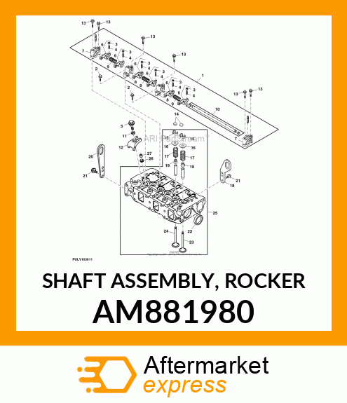 SHAFT ASSEMBLY, ROCKER AM881980