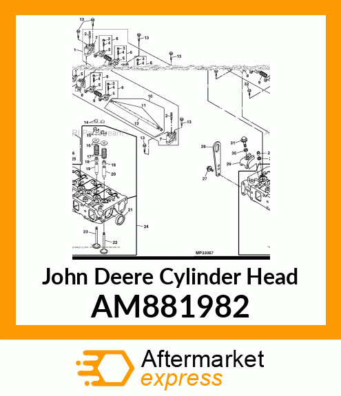 HEAD ASSEMBLY, CYLINDER AM881982
