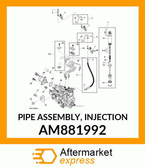 PIPE ASSEMBLY, INJECTION AM881992