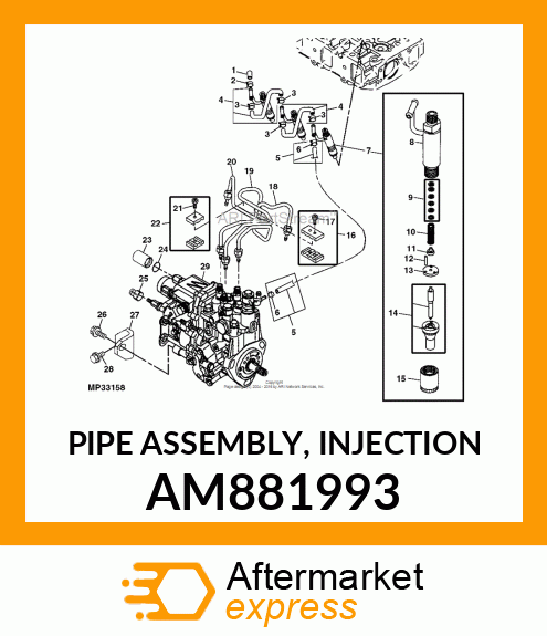 PIPE ASSEMBLY, INJECTION AM881993