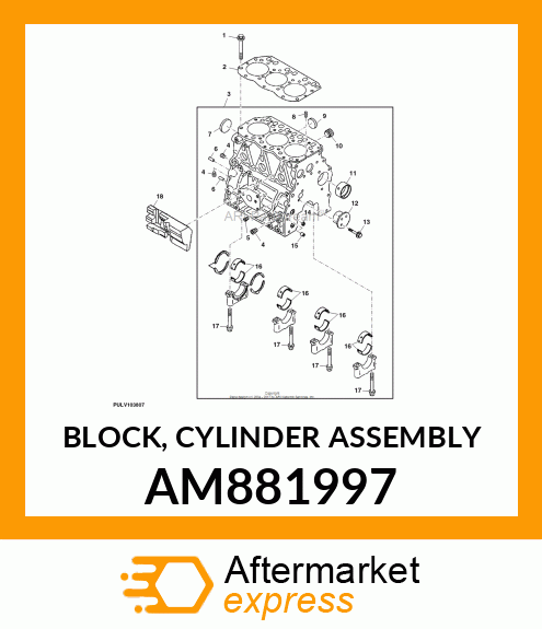 BLOCK, CYLINDER ASSEMBLY AM881997