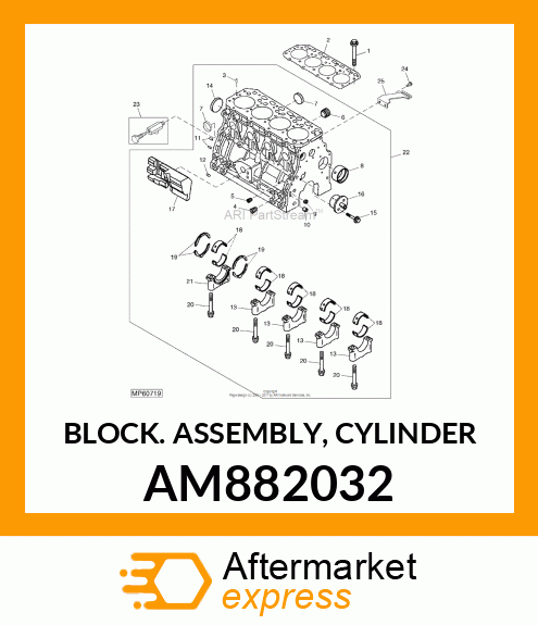 BLOCK ASSEMBLY, CYLINDER AM882032