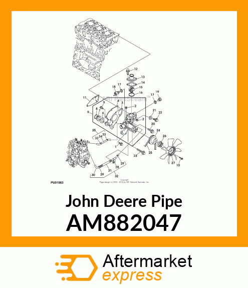 PIPE ASSEMBLY, B MP2 AM882047