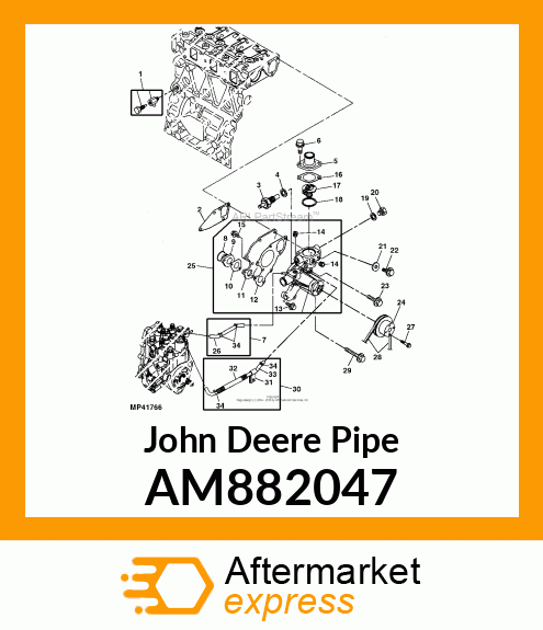 PIPE ASSEMBLY, B MP2 AM882047