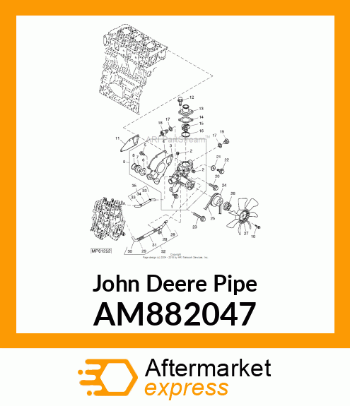 PIPE ASSEMBLY, B MP2 AM882047