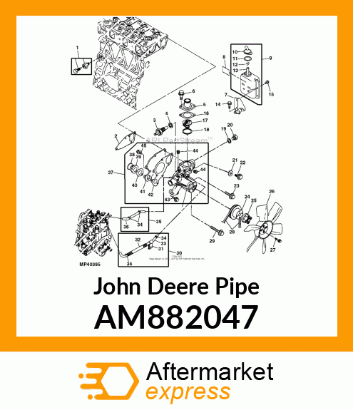 PIPE ASSEMBLY, B MP2 AM882047