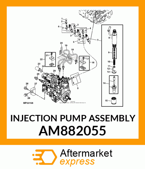 INJECTION PUMP ASSEMBLY AM882055