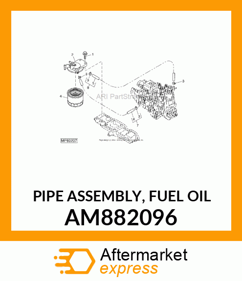 PIPE ASSEMBLY, FUEL OIL AM882096